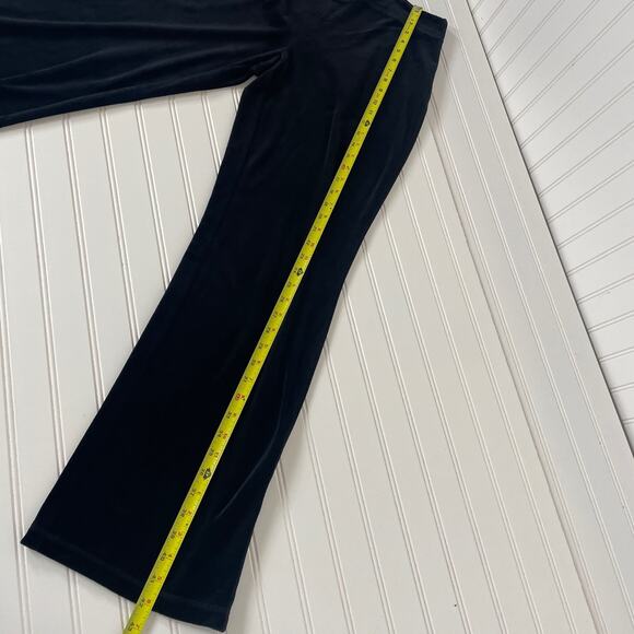 Zara/Carlson Black High Rise Velour Velvet Pants & Short Sleeve T-Shirt Size L - Picture 9 of 11